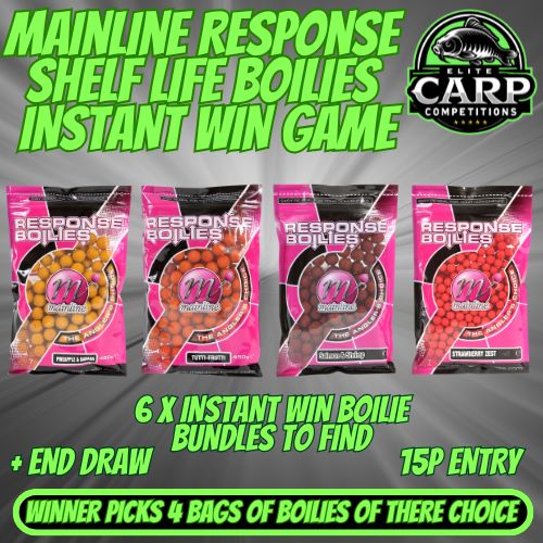 MAINLINE RESPONSE SHELF LIFE BOILIES INSTANT WIN GAME + END DRAW