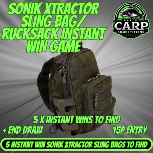 SONIK XTRACTOR SLING BAG/RUCKSACK INSTANT WIN GAME + END DRAW