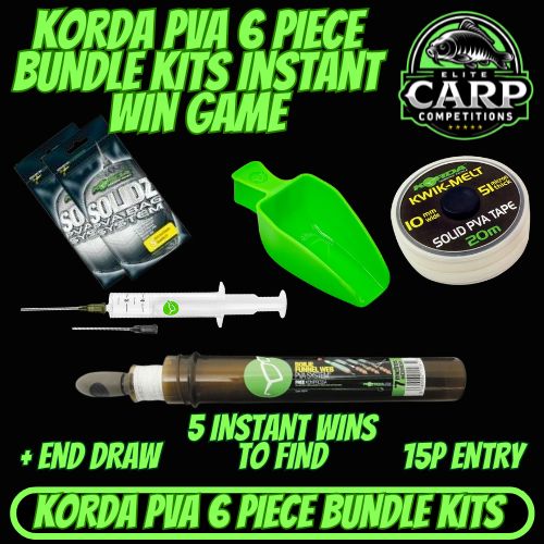 KORDA PVA 6 PIECE BUNDLE KIT INSTANT WIN GAME + END DRAW