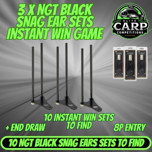 3 NGT BLACK SNAG EARS INSTANT WIN GAME + END DRAW