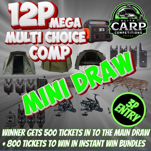 12P MEGA MULTI CHOICE COMP MINI DRAW + INSTANT WINS