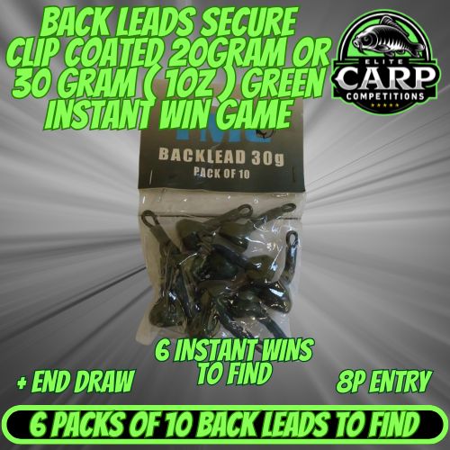 10 PACK BACK LEADS 20G OR 30G YOU CHOOSE INSTANT WIN GAME + END DRAW