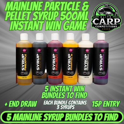 MAINLINE PARTICLE PELLET SYRUP INSTANT WIN GAME + END DRAW