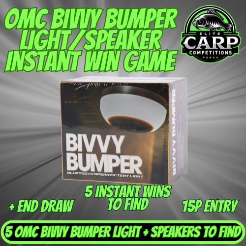 OMC BIVVY BUMPER LIGHT & SPEAKER INSTANT WIN GAME + END DRAW