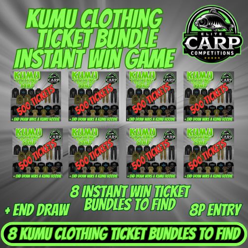 KUMU CLOTHING TICKET BUNDLE INSTANT WIN GAME + END DRAW