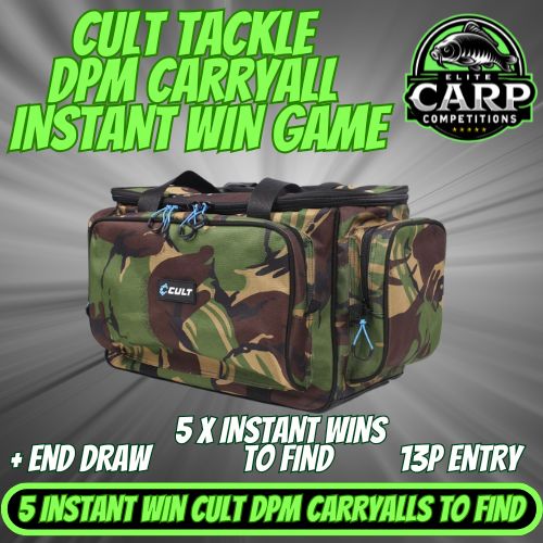 CULT TACKLE DPM CARRYALL INSTANT WIN GAME + END DRAW