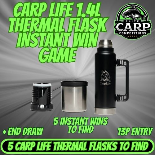 CARPLIFE 1.4L THERMAL FLASK INSTANT WIN GAME + END DRAW