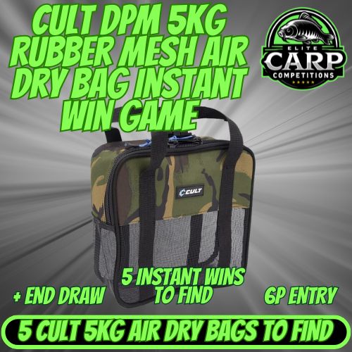 CULT DPM 5KG AIR DRY BAG INSTANT WIN GAME + END DRAW