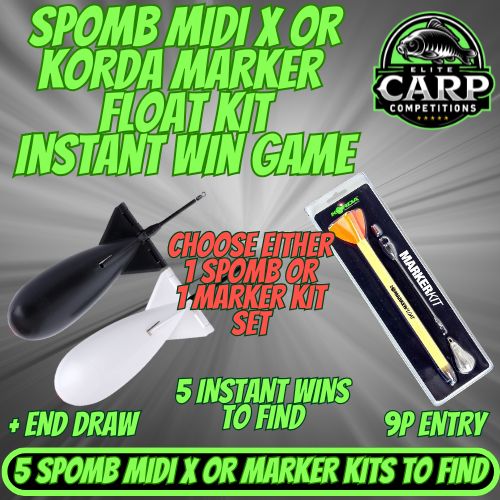 SPOMB MIDI X OR KORDA MARKER FLOAT KIT INSTANT WIN GAME + END DRAW