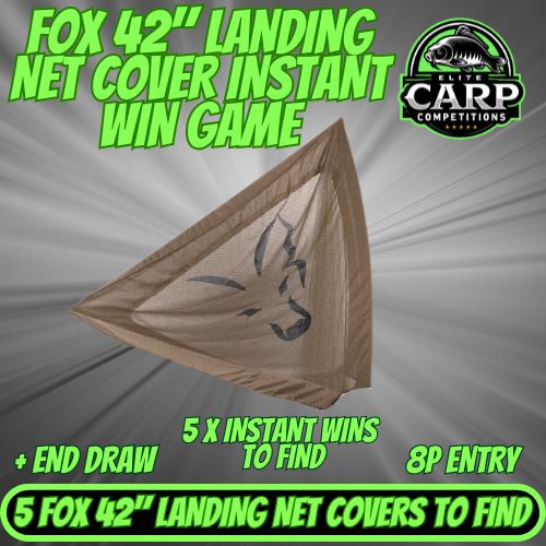 FOX 42" LANDING NET COVER INSTANT WIN GAME + END DRAW
