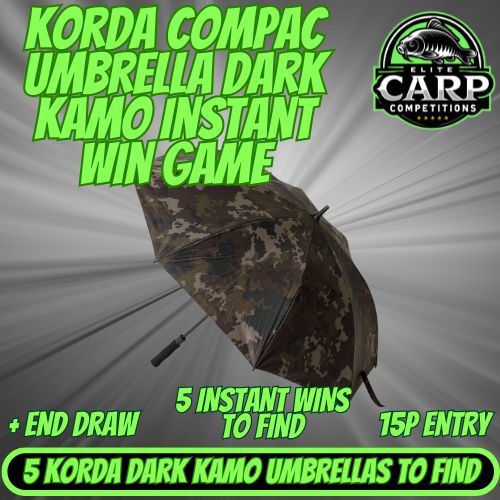 KORDA COMPAC UMBRELLA DARK KAMO INSTANT WIN GAME + END DRAW