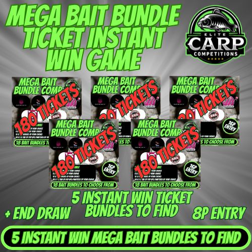 MEGA BAIT BUNDLE TICKET INSTANT WIN GAME + END DRAW