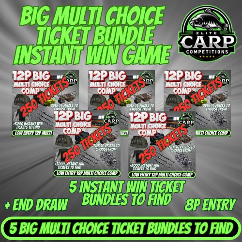 BIG MULTI CHOICE TICKET BUNDLE INSTANT WIN GAME + END DRAW
