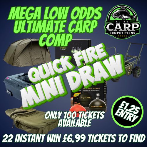 QUICK FIRE MEGA LOW ODDS ULTIMATE CARP COMP MINI DRAW